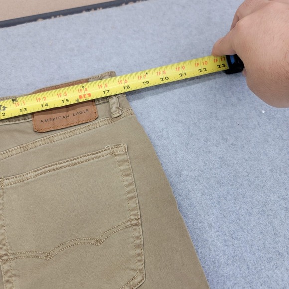 American Eagle Outfitters Pants Mens 36x30 Beige Flex Slim Khaki Chino Stretch - Picture 10 of 15
